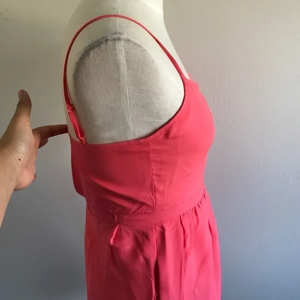 Spaghetti strap pink J. Crew dress size 0